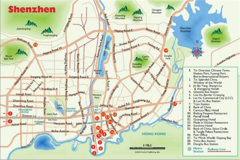 zemljevid Shenzhen nakupovanje