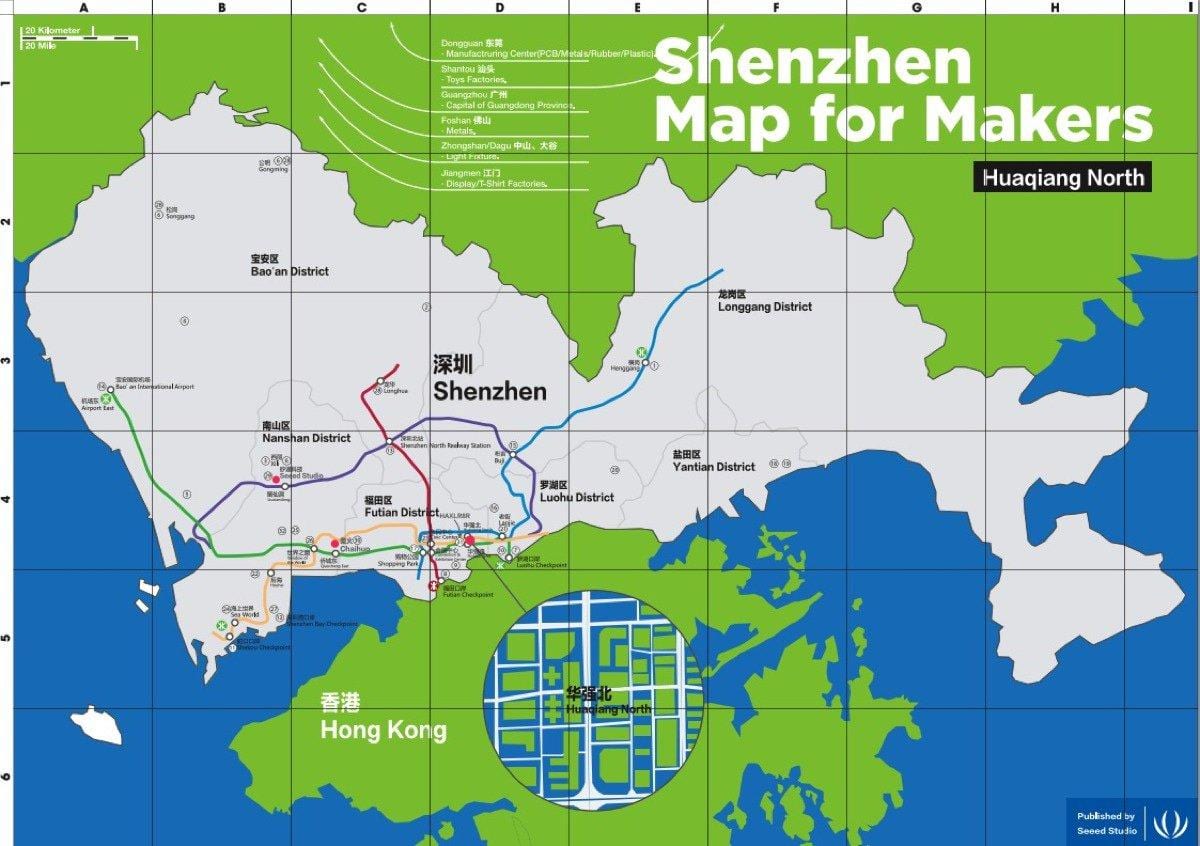 zemljevid Shenzhen zemljevid za oblikovalce