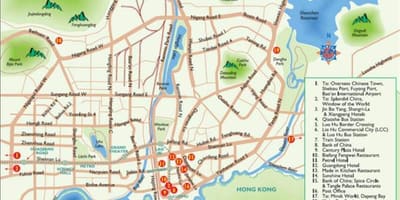 Zemljevid Shenzhen nakupovanje